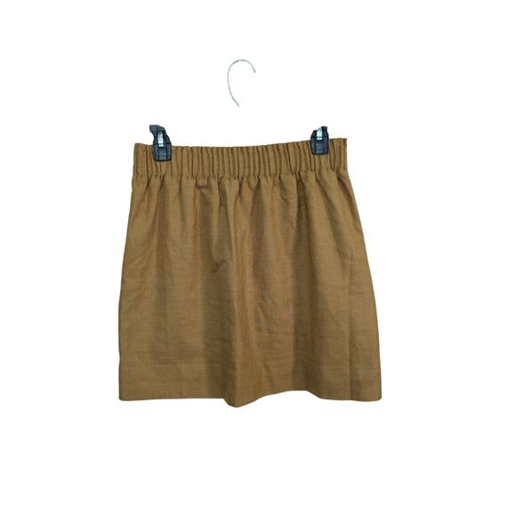 J.Crew Wool Blend Tan Sidewalk Skirt Size 6 Small Elastic Waist Pockets Pull On - Picture 3 of 6